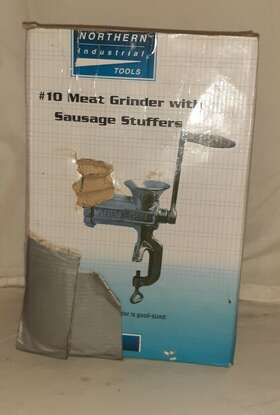 168610 Northern Industrial Manual Meat Grinder With Sausage Stuffers Cast Iron