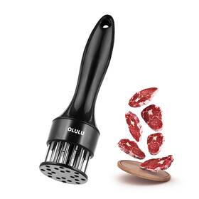 Olulu-06 Olulu 610625581688 Meat Tenderizer Stainless Steel Needle Ultra Sharp 20 Black