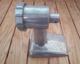 594-01a Oster Vintage Model Food / Meat Grinder Head With Clamp Ring Aluminum