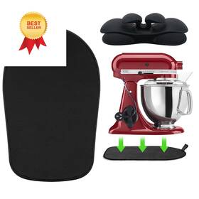 Owowong 614162956374 Sliding Mat For Kitchenaid Mixer 4.5-5 Quart Black Cord Organizer