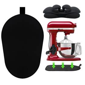 Owowong 614162956404 Sliding Mat For Kitchenaid Mixer 6-8 Quart Black Cord Organizer
