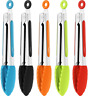 Owzncql Mudder Inch Silicone Tongs Mini Kitchen With Tips Small