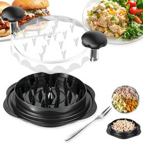 A-0046 Peouwnes Chicken Shredder Large Breast Tool Twist With Fork Visible