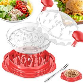 A-0052 Peouwnes Chicken Shredder Large Red Visible Meat Machine Ergonomic Handle