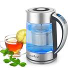 Pkwtk75 Nutrichef Digital Hot Water Glass Kettle With Tea 842893107370