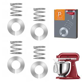 Pqpo 658370443585 4 Pack Stainless Steel Spring And Washer Kit Compatible With 3.5-7qt White