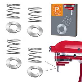 Pqpo 658370445572 4 Pack Stainless Steel Spring And Washer Kit Compatible With 4.5-8 Quart White