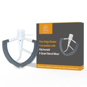 Jbj-2 Pqpo Flex Edge Beater Compatible With Kitchenaid 6 Quart Bowl-lift Stand L White