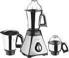 3-jar Preethi Steele Mixer Meat Grinder Blender 550-watt Silver