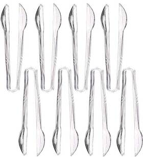 Premius G25559 4-pack Plastic Party Tongs Clear 6.5 Inches
