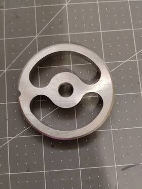 C1-12-2kd20 Pro-cut Kidney Shaped Sausage Stuffing Plate Replacement Part Only For Size #12 Grinder