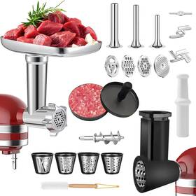 Qhh 445010630671 Meat Grinder Attachment For Kitchenaid Stand Mixer With 4 Grinding Plates Chees
