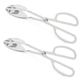 Qkds 17319305086301 2 Pack Serving Tongs Buffet For Kitchen Cooking 10 Free Size Silver