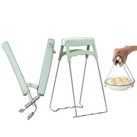Quarter Rainbow 707299254649 2 Pack Kitchen Hot Plate Gripper Stainless Steel Bowl Clip 7.6 Light Green