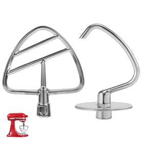 82402 Rafbar Dough Hook And Flat Beater For 4.5 Quart Kitchenaid Mixers Silver