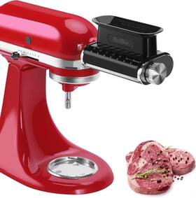 R82210a Rafbar Adjustable Thickness Meat Tenderizer Attachment For Kitchenaid Stand Black