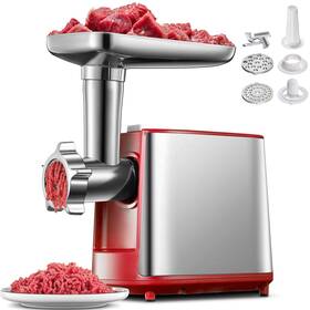 412-red Reemix Electric Meat Grinder Food With Sausage And Kubbe Kit 2 Plates