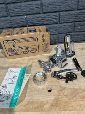 Ak358 Rival Grind-o-mat Meat Chrome Manual Grinder Food Chopper