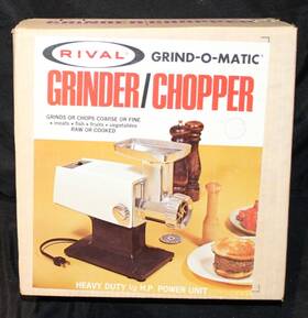 E2100 Rival Grind-o-matic Stand Base Grinder Chopper White 220v New Vintage