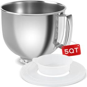 Jbwfjq-5qt-01 Ryaner 5 Quart Stainless Steel Mixer Bowl With Cover - Compatible Qt