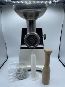 4008260 Sears Vtg Heavy Duty Meat Grinder Tested And Works Great