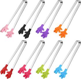 Shd114 Shindel Silicone Mini Tongs 8pcs 5-inch Kids Colourful Multicolor