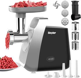 Sinyder 313049332361 Electric Meat Grinder With Built-in Accessory Storage 2500w Quiet Copper Motor M