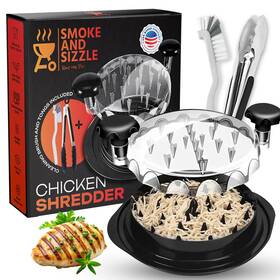 B0dnqckqjy Smoke And Sizzle Professional Chicken Shredder - Large Breast Meat Puller Tool