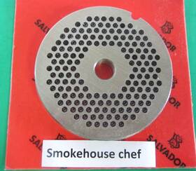 12pl2mmitaly Smokehouse Chef Made In Italy #12 X 1/8 Holes 3 Mm Small Grind Meat Grinder Disc Plate Hobart