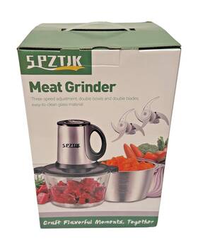 Sp-mg2024 Spztjk Electric Meat Grinder Vegetable Chopper Food Processor 2 Bowls 3-speed