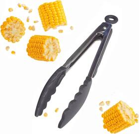 8541967885 Starpack Home Premium Silicone Kitchen Tongs 9-inch - 9 Inch Single Gray