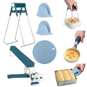 St-1119 Stiltool Hot Plate Gripper Anti-scalding Clips Kitchen Bowl Regular Size Blue