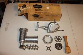 Pu14 Sunbeam Mixmaster Power Transfer Unit With 6b Grinder And Accessories Vintage