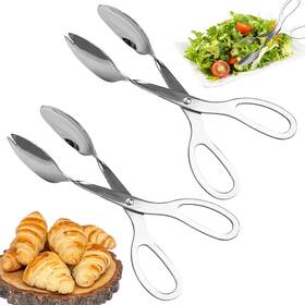 Slj-1 Suptizizkz 2 Pieces Salad Tongs 8 Inch Serving Stainless Steel Food Silver