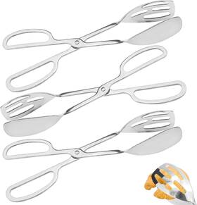 Slj-3 Suptizizkz 3 Pieces Buffet Serving Tongs Salad For Kitchen Silver