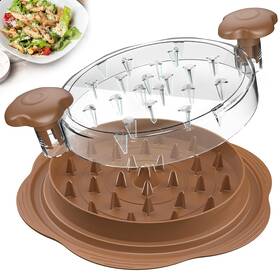 B0fm81w47x Suretivian Chicken Shredder Tool Large For Pulled Pork And Beef - Twist With Brush Fork Vi