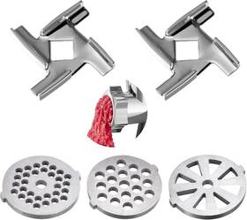 Sv006-us Svklhy Stainless Steel Meat Grinder Plates And Blades Premium Food Grade Silver