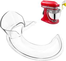 Ts348-350 Taladad Pouring Shield For Kitchen Aid Stand Mixer 4.5-5 Quart Bowls Stainless Steel