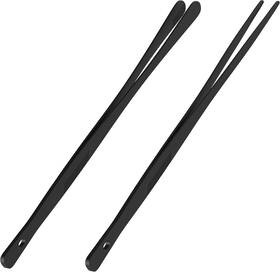 Tf-tfb065a Tifanso Kitchen Tongs For Cooking - 2pcs 12 Inch Stainless Steel Black
