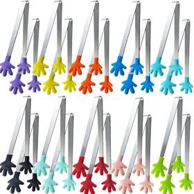 Smt-20 Tihood 20pcs Silicone Mini Tongs 5inch Hand Shape Multicolored Multicolor