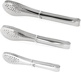 Topulors 611434036703 Stainless Steel Tongs Set 7/9/11 Inch - Heavy Duty
