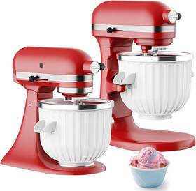 Lb2410 Tpgsing Ice Cream Maker Attachment For Kitchenaid Stand Mixers White