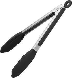 Basickt02s-9-bk-us U-taste Heat Resistant Silicone Kitchen Tong 9 Inch 480 F Hot Black