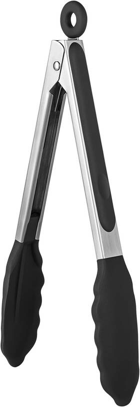 Kt02s-9-bk U-taste 600 F Heat Resistant Kitchen Tongs 9 Inch Silicone Black