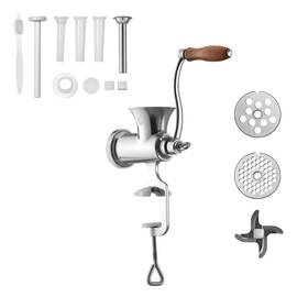 Uimoso 199413772496 Stainless Steel Manual Meat Grinder With Sausage Stuffer And Table Clamp