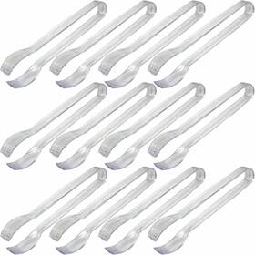 49146 Unique Mini Clear Plastic Tongs - 5.5 Inch X 10 12 Count Sturdy And Transparent
