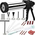 Upgraded 1.57lb Capacity Stainless Steel Jerky Gun Sausage Stuffer Machine Beef