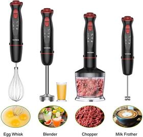Hb-2076 Vavsea 1000w 12-speed Immersion Hand Blender 5-in-1 Multi-function Handheld