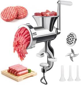 Vdsfand 741050442418 Meat Grinder Manual Mincer - Sausage Maker Table Mount Po