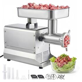 Vevor 197988191186 Commercial Meat Grinder 13 Lbs/min Capacity #22 Electric Mincer With 3 Pl